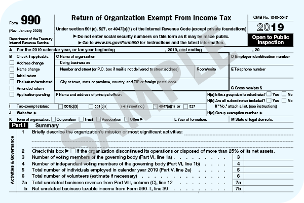 Your nonprofit accounting team will need to file an annual Form 990 to the IRS.