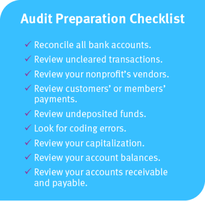 Nonprofit audit preparation checklist