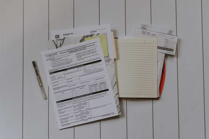 Papers on a Table
